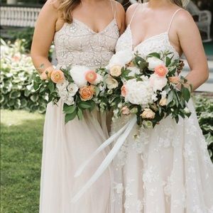 BHLDN full length bridesmaids gown